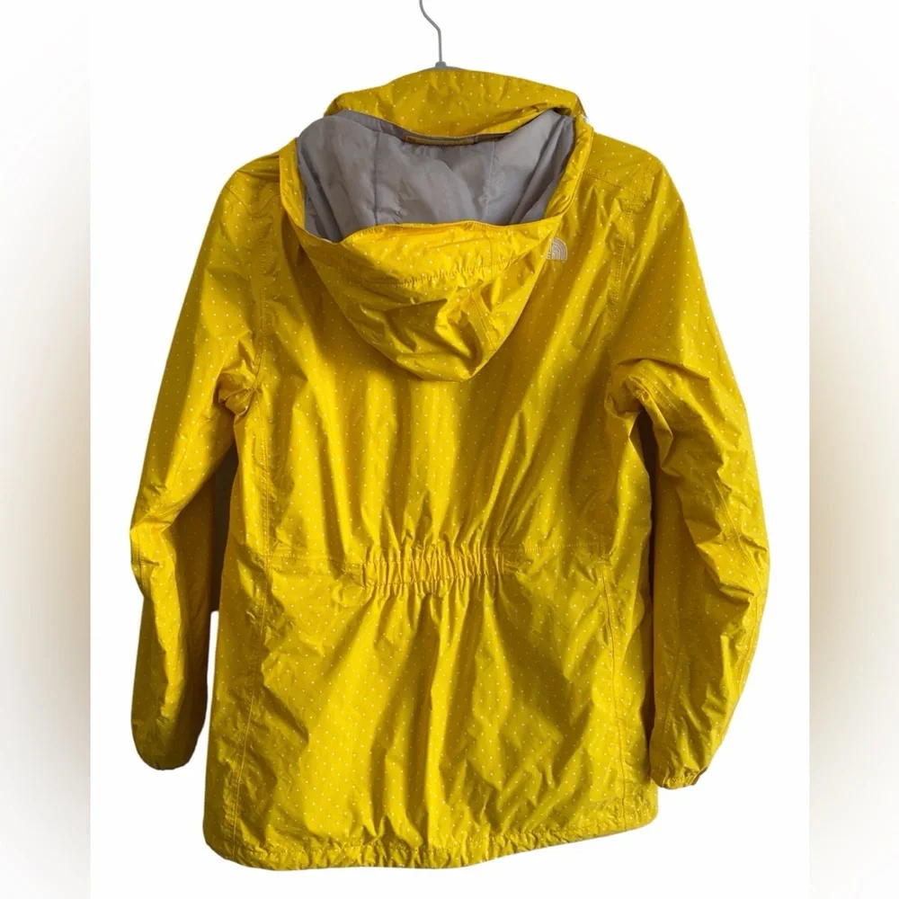The North Face Resolve Parka Yellow Polka-dot Dry Vent Rain Jacket (M) Hooded - Picture 2 of 16